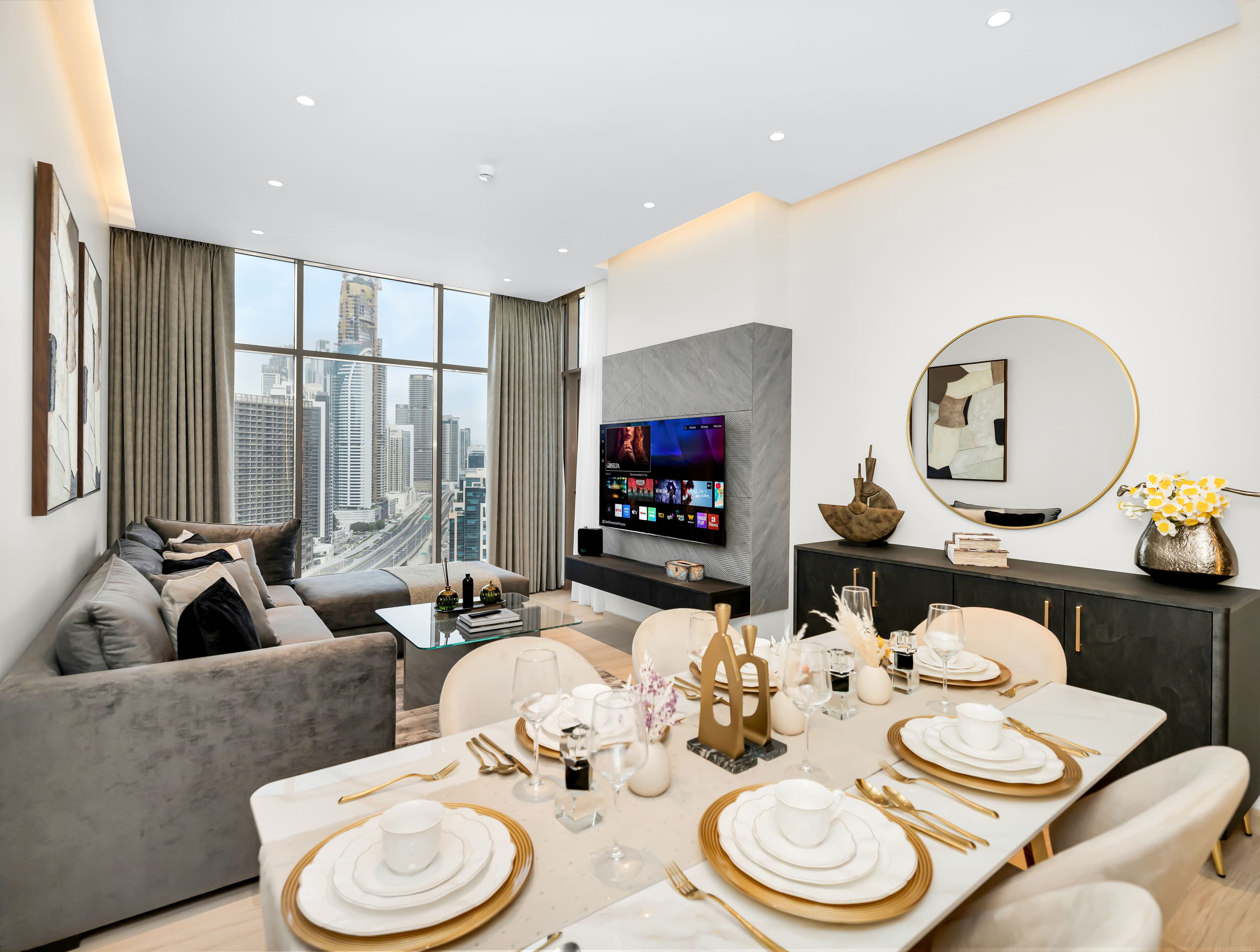 Burj Khalifa and Canal views | 3 Bedroom premium Apartment | Fully Furnished - Thumbnail 2